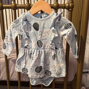 Adorable Blue Long-Sleeve Baby Romper